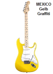 Vermietung von Fender Stratocaster Deluxe Powerhouse Yellow Mexico E-Gitarre in Mallorca Vermietung von Fender Stratocaster Deluxe Powerhouse Yellow Mexico E-Gitarre in Mallorca